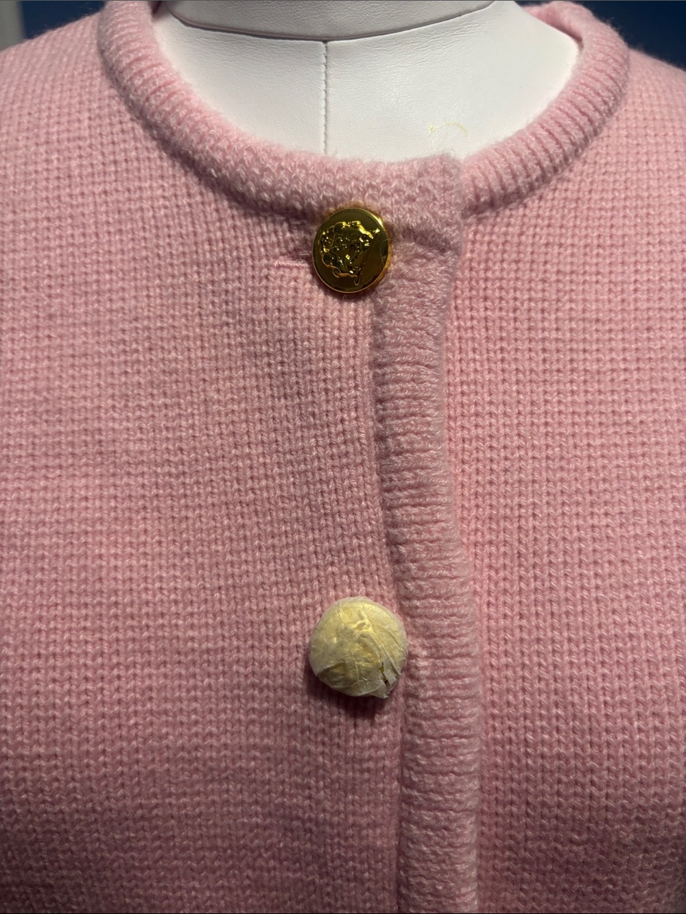 English Factory Pink Knit Button-Front Blazer - Picture 5 of 6